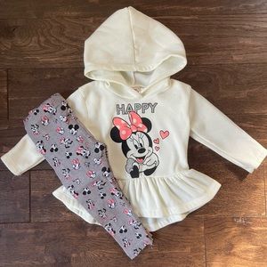 Disney Minnie 2T Hoodie and Legging set